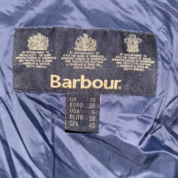 Barbour Gangway Quilted Zip Puffer Coat Jacket Women’s 6 Fuchsia Deep Pink Navy - Picture 9 of 14